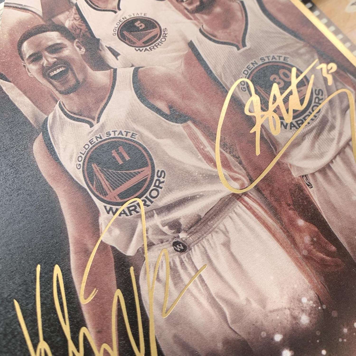 sufenvera Signed Golden State Warriors Framed Photo Gifts,2015-16 Basketball Memorabilia Film Display Poster 10x8 Inches - Image 5