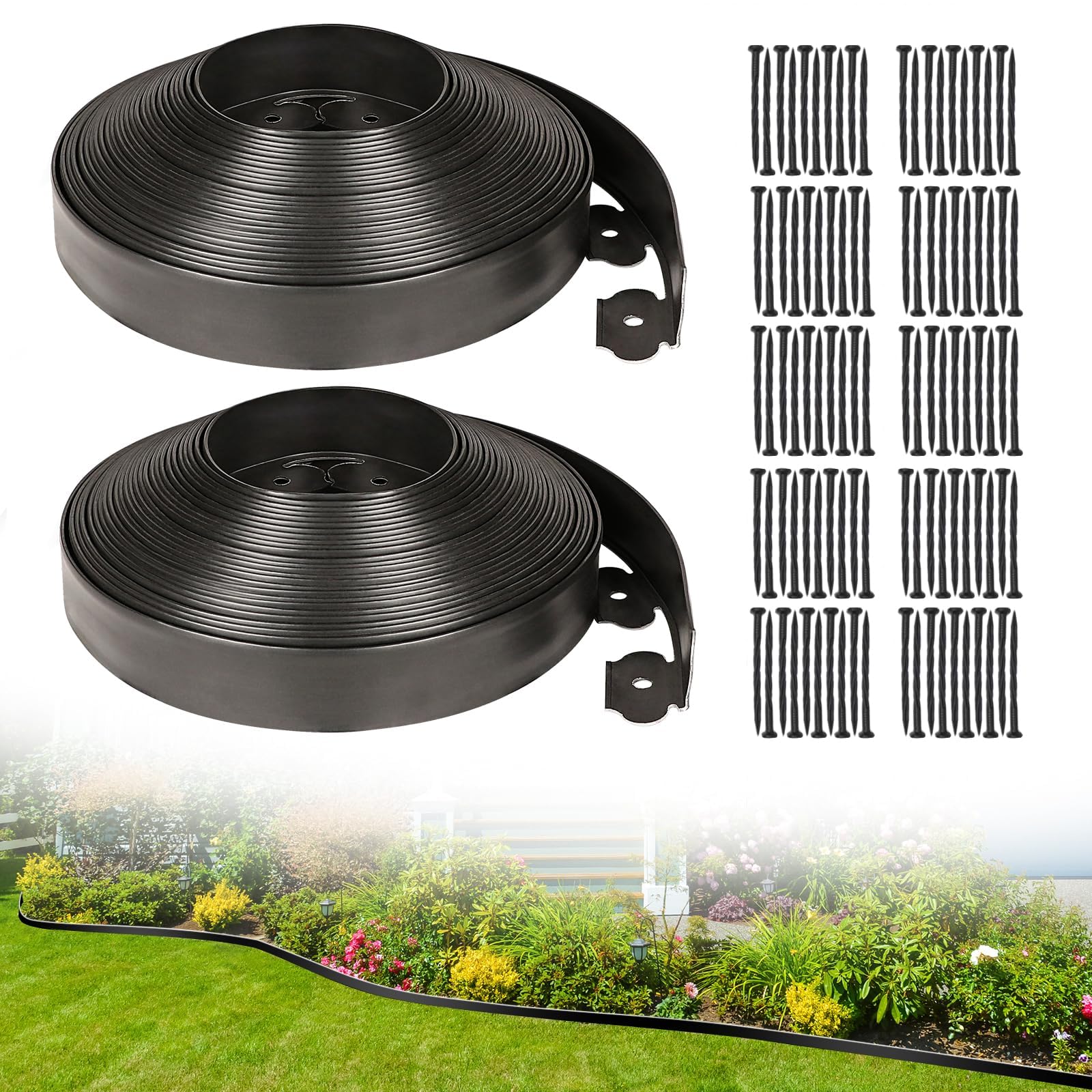 JERIA 100 FT Garden Edging Kit