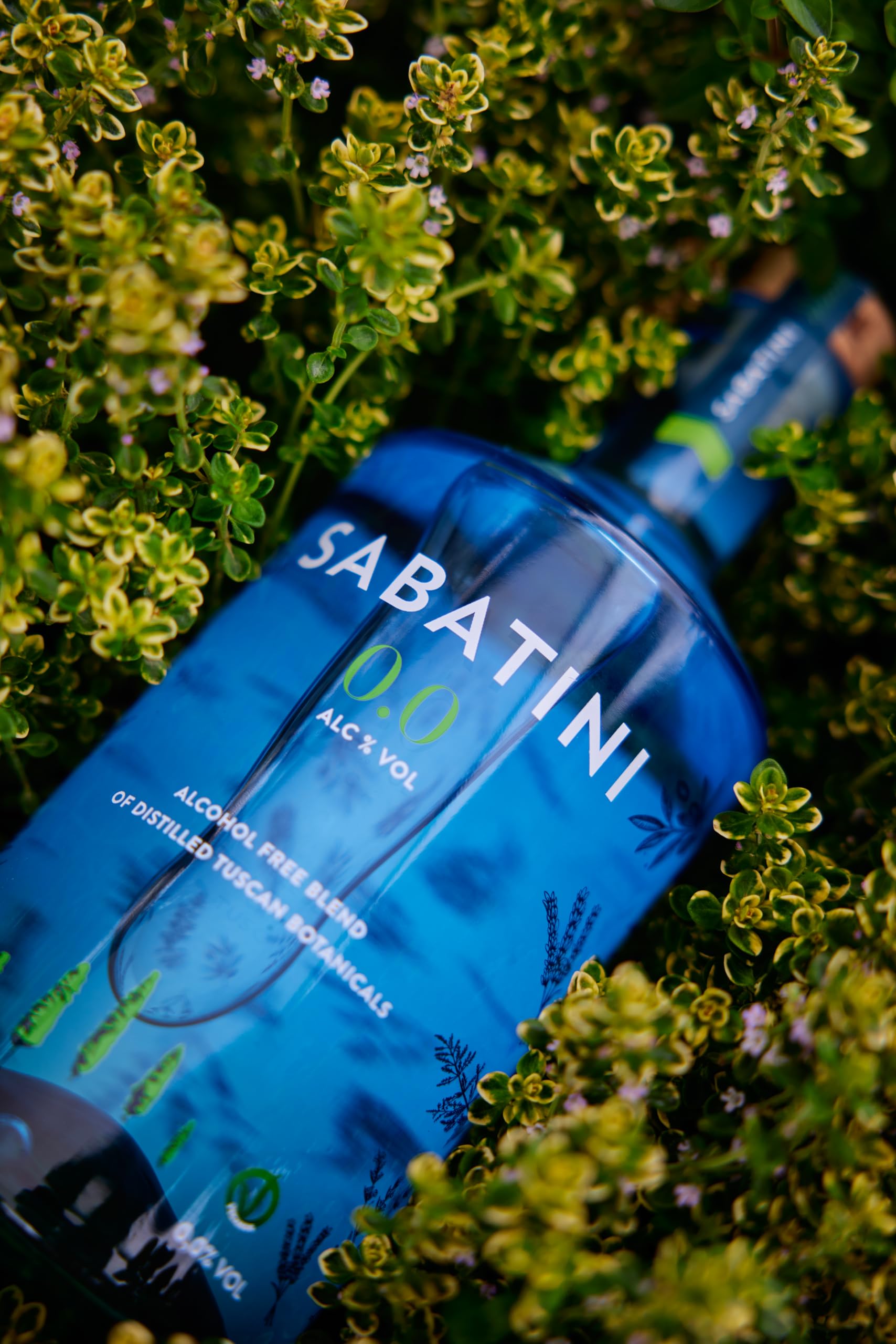 Sabatini, Distillato Analcolico 0.0, 700ml, Ideale per Gin Tonic Analcolico, Note Fresche, Citriche e Balsamiche, con Foglie di Olivo, Salvia, Timo, Lavanda, Lemon Verbena, Idea Regalo, 0.0% Vol.