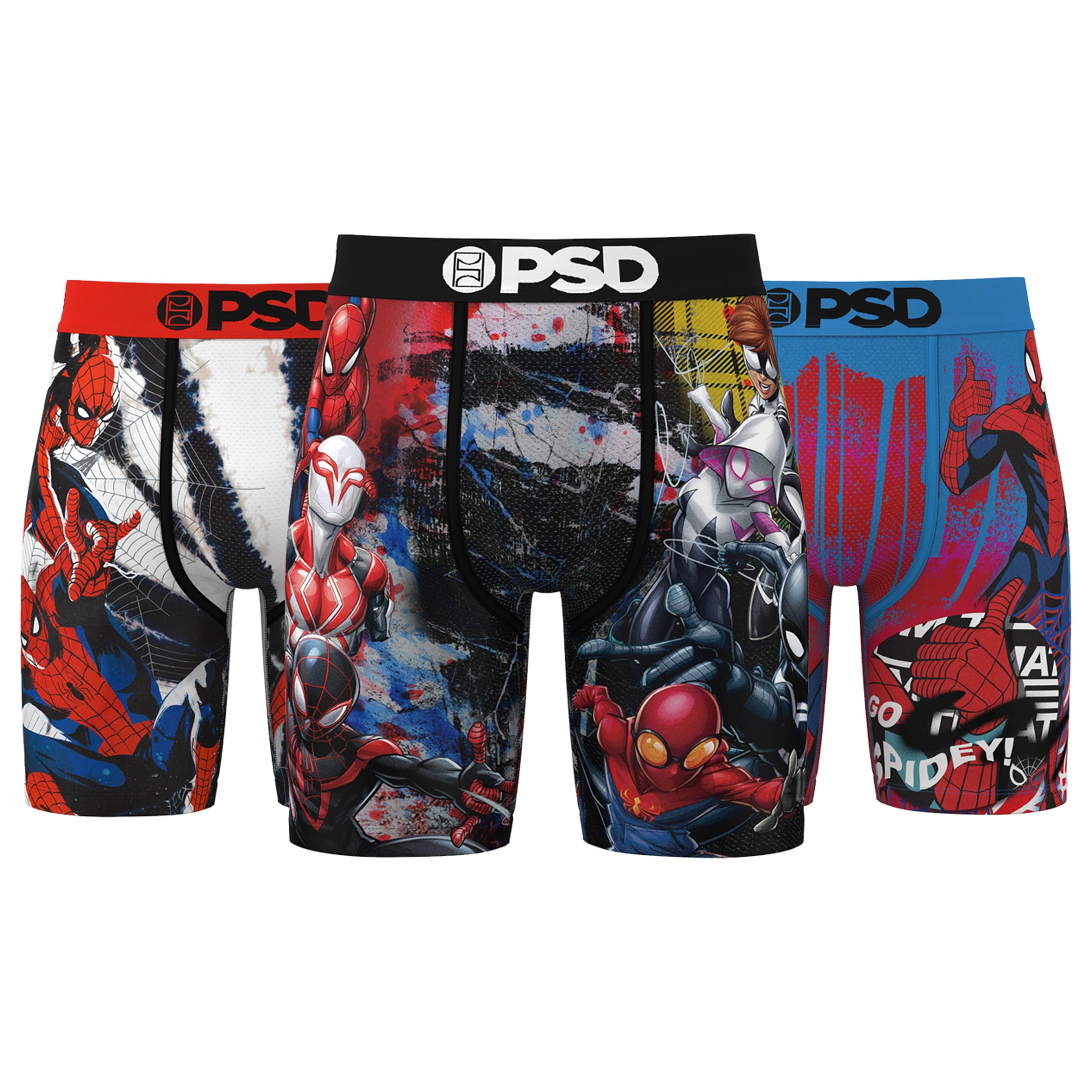 PSD Mens Boxer Briefs - Marvel Avengers & Xmen, Standard Length Underwear Pack & Singles, Breathable Boxer Briefs for Men