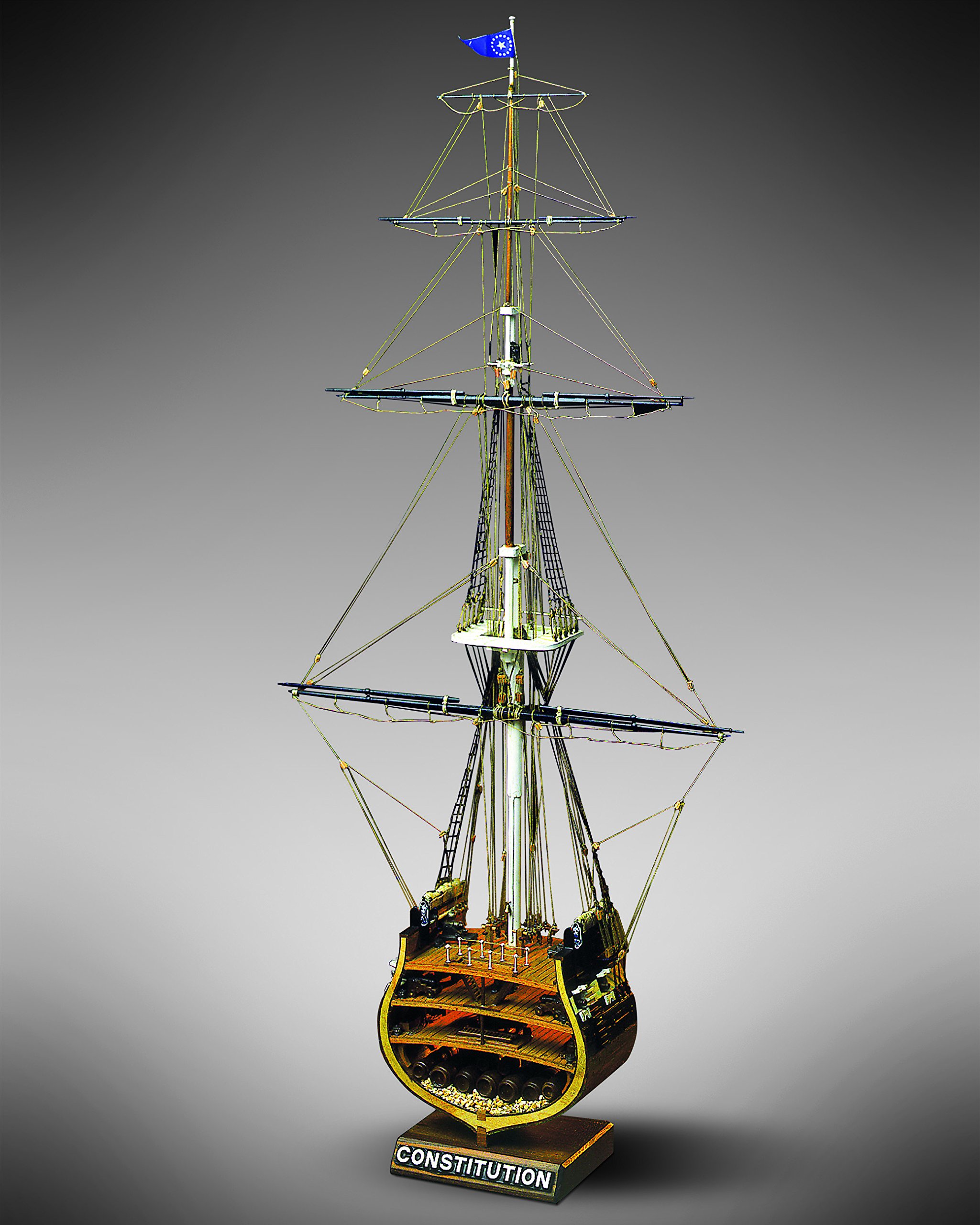 Mamoli Kit Barca Uss Constitution Wooden Ship Scala 1:93 L:320Mm H:667Mm-image