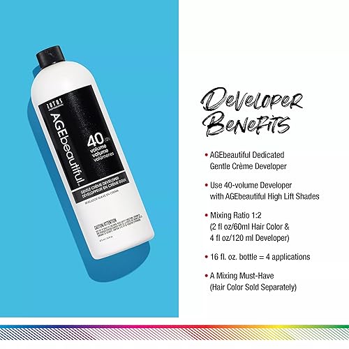 Miniatura 44 de AGE beautiful Gentle Creme Hair Developers Para tintes permanentes de color de cabello, tóneres y aclaradores Coloración profesional de salón