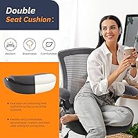 Vista 6 de Silla de redacción alta para oficina, taburetes ergonómicos de escritorio de pie para computadora, reposabrazos abatibles, altura ajustable y anillo