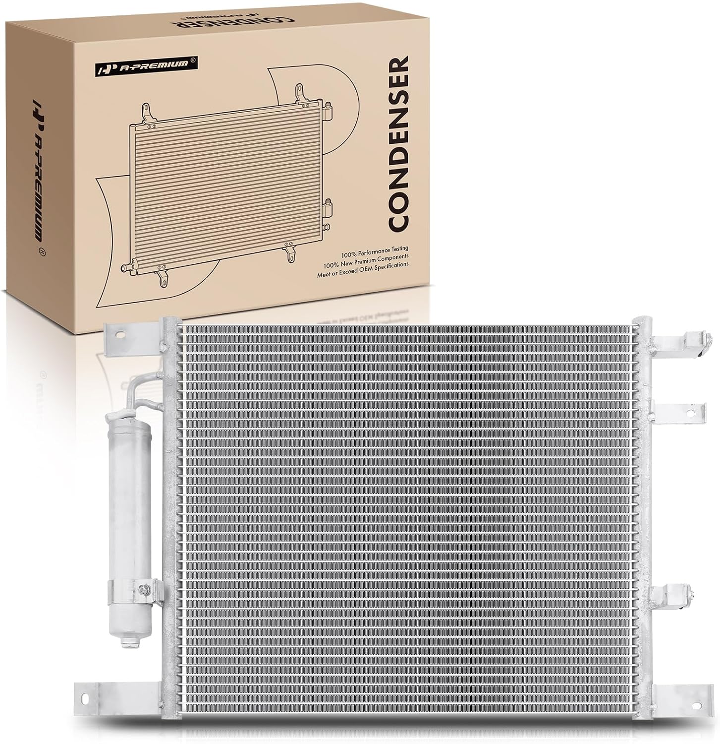 A-Premium Air Conditioning A/C Condenser Compatible with Nissan Versa 2012-2019, Versa Note 2014-2019,1.6L, Replace# 921001HA3A