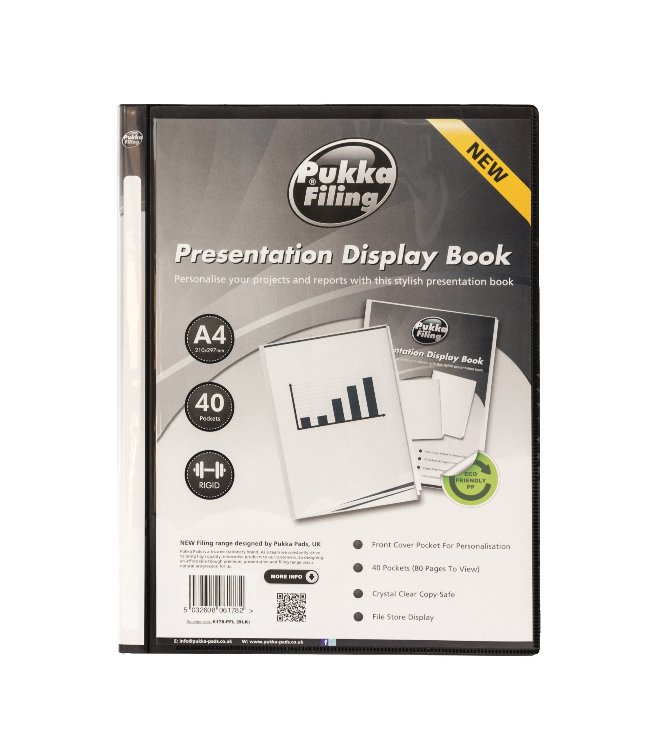 Pukka Pad A4 Presentation Display Book Rigid Cover - 40 Pockets
