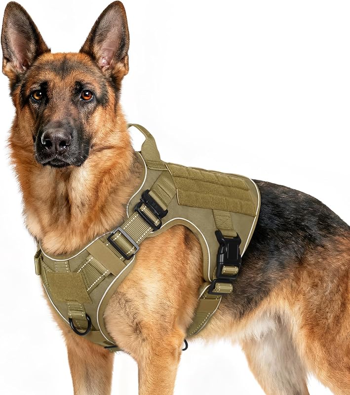 Peitoral Vest Tático para Cães rabbitgoo em Nylon 1050D com MOLLE e Alça de Controle (X-Large)