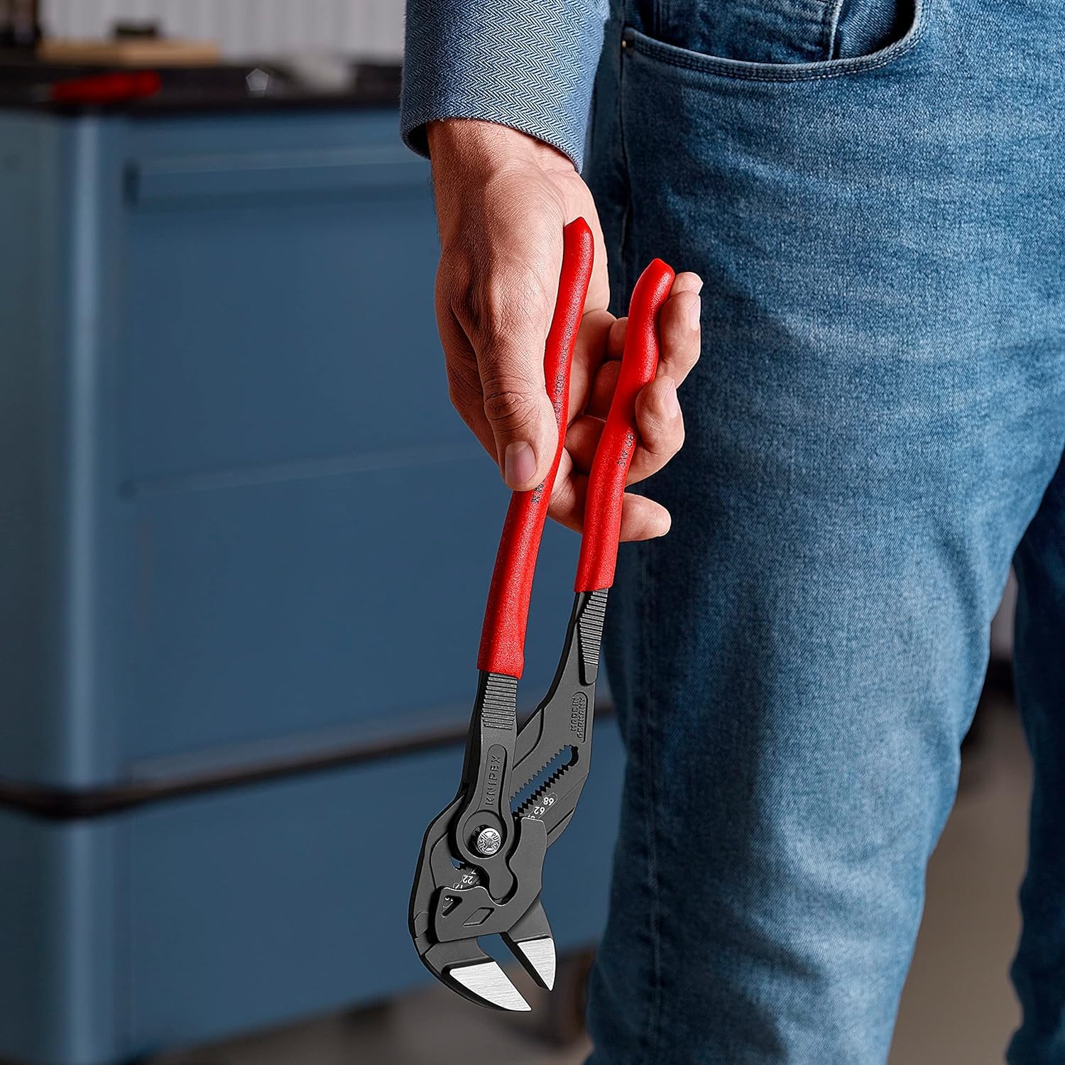 KNIPEX Pince-clé 300 mm, 86 01 300 SB, gaines PVC anti-dérapantes