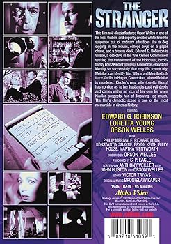 THE STRANGER　DVD Amazon.com: The Stranger : Orson Welles, Edward G. Robinson