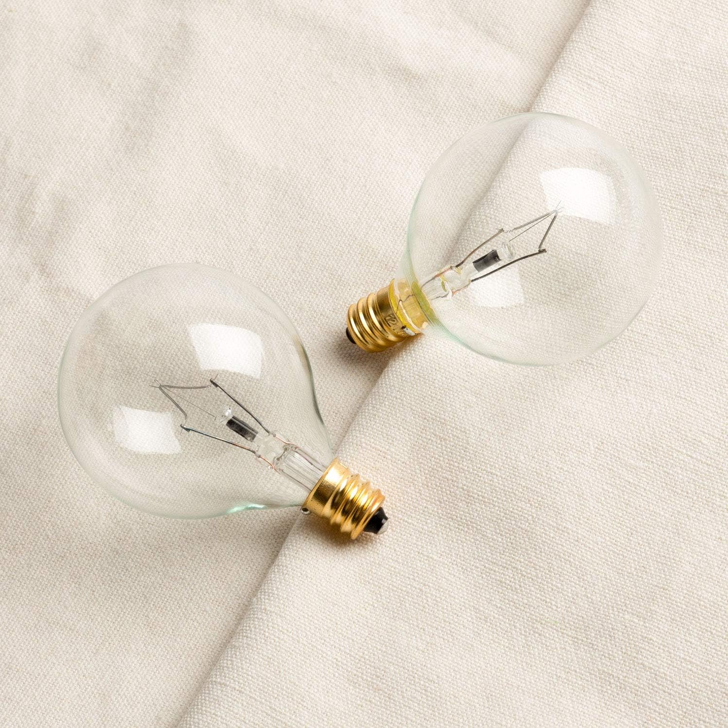 8 Pack 40 Watt G50 Light Bulbs for Full-Size Scentsy Warmers,G16.5 Globe E12 Incandescent Candelabra Base Clear Light Bulbs for Candle Wax Warmer