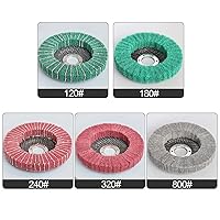 Vista 3 de 5 piezas disco de aleta de fibra de nailon de 4.5" x 7/8" pulgadas, rueda de pulido de almohadilla abrasiva para amoladora angular, herramientas