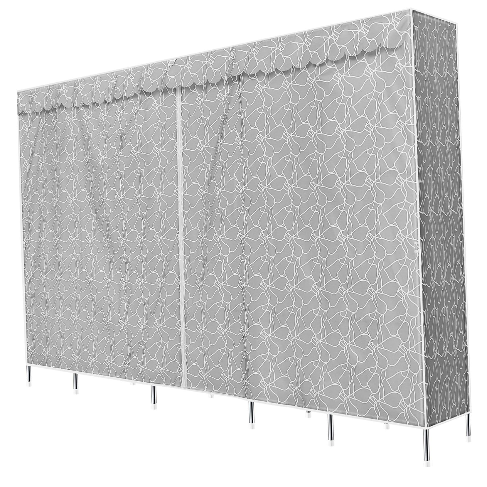 ULTECHNOVO Armadio Portatile con Struttura Rinforzata e Design Completamente Chiuso, Grande Capacità, Dimensioni 245x45x170 Cm per Casa e Viaggio