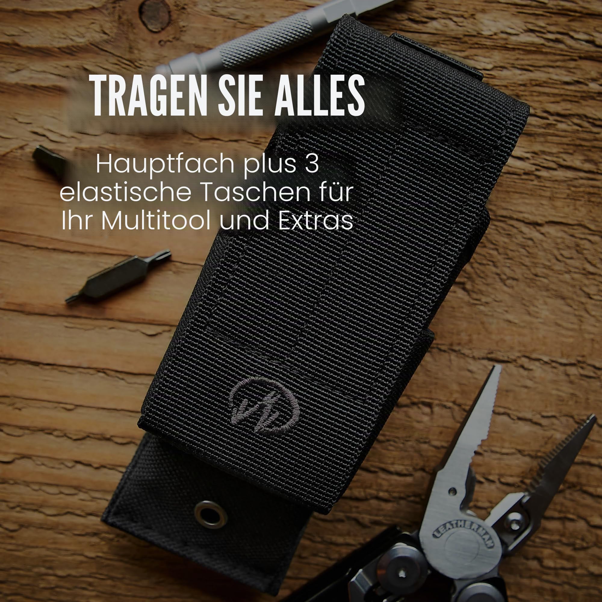 Leatherman Molle-Holster - Nylonholster für Super Tool 300, Skeletool & mehr - Schwarz Groß