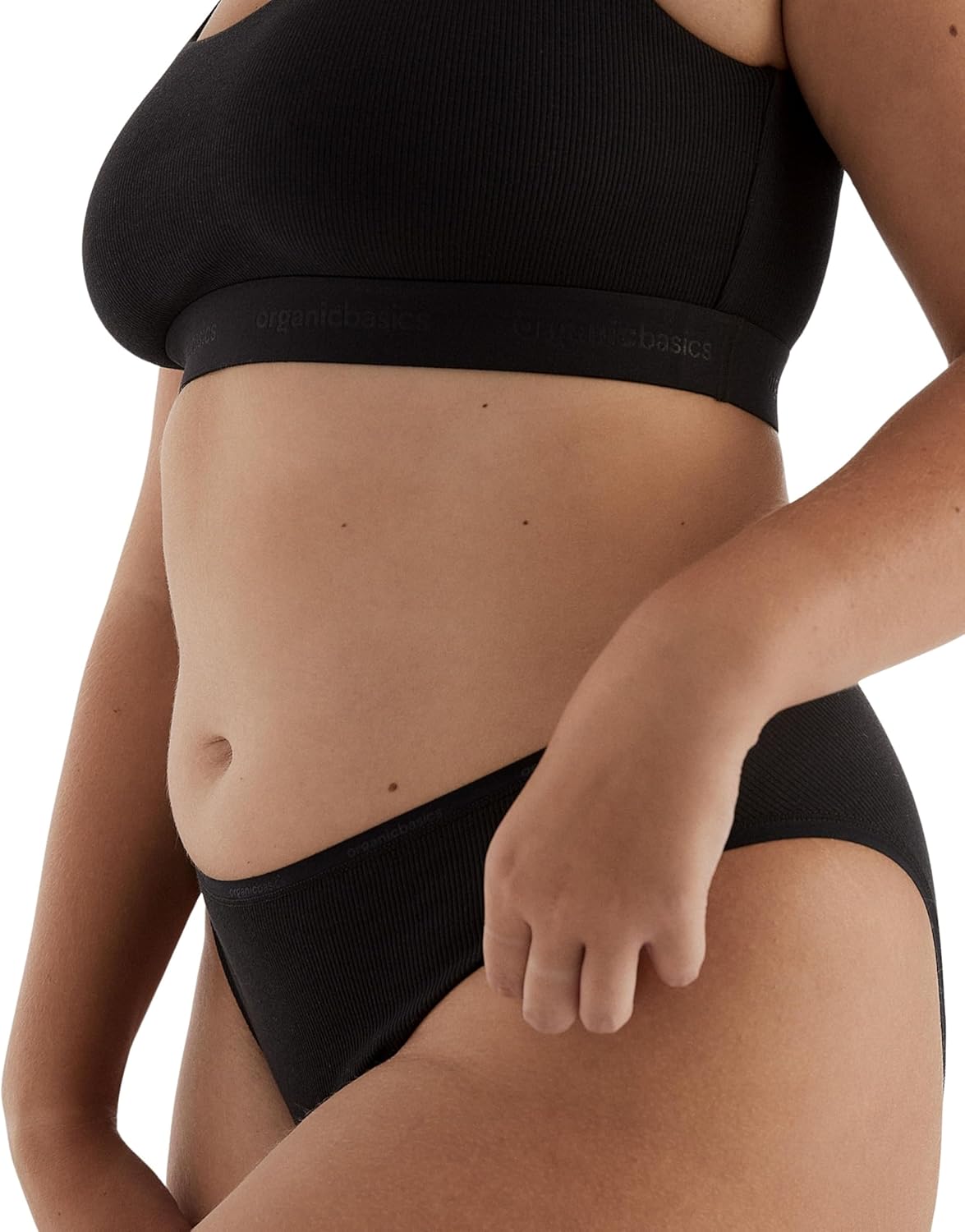 Organic Basics womens Core Rib Organic Cotton High-leg Brief Underwear 5-pack - Image 4