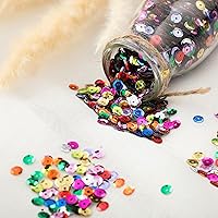 Vista 3 de 80000 Pcs Bulk Loose 6 mm Round Embroidery Sequins with Holes Rainbow Sequins for Crafts with Storage Box Spangles for Jewelry Making Sewing DIY