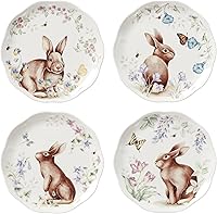 Vista 11 de Lenox 893455 Butterfly Meadow Bunny Mantequillera con Tapa de Conejo, Vajilla de Pascua