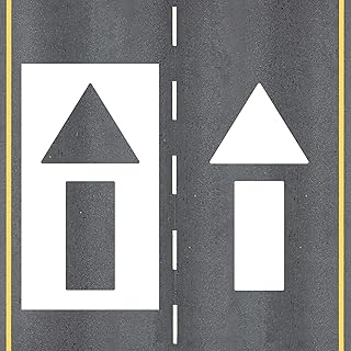 42" x 20" Straight Arrow Stencil – Reusable Silicone Pavement Marking Template for Parking Lots, Garages, Roadways – Oversized Directional Line Painting Guide for DIY & Professional Use