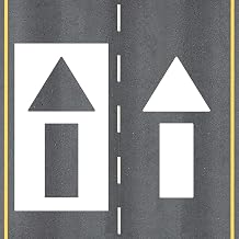 42" x 20" Straight Arrow Stencil Reusable Silicone Pavement Marking Template for Parking Lots, Garages, Roadways Oversized Directional Line Painting Guide for DIY & Professional Use