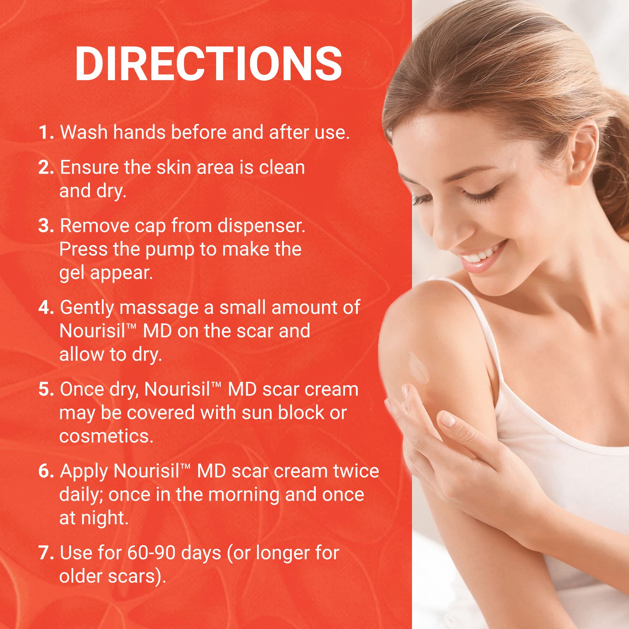 Nourisil MD Silicone Scar Gel with Vitamin E, for Keloid and Surgery