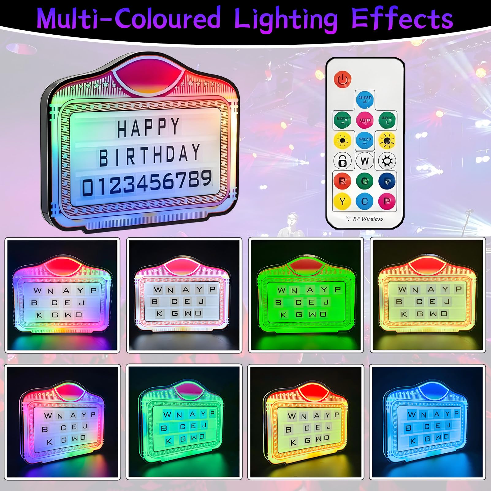 Insegna per Il Servizio di Bottiglie, insegna con Messaggio a LED, Pannello Luminoso con Lettere intercambiabili, per Feste, Bar e Discoteche. B
