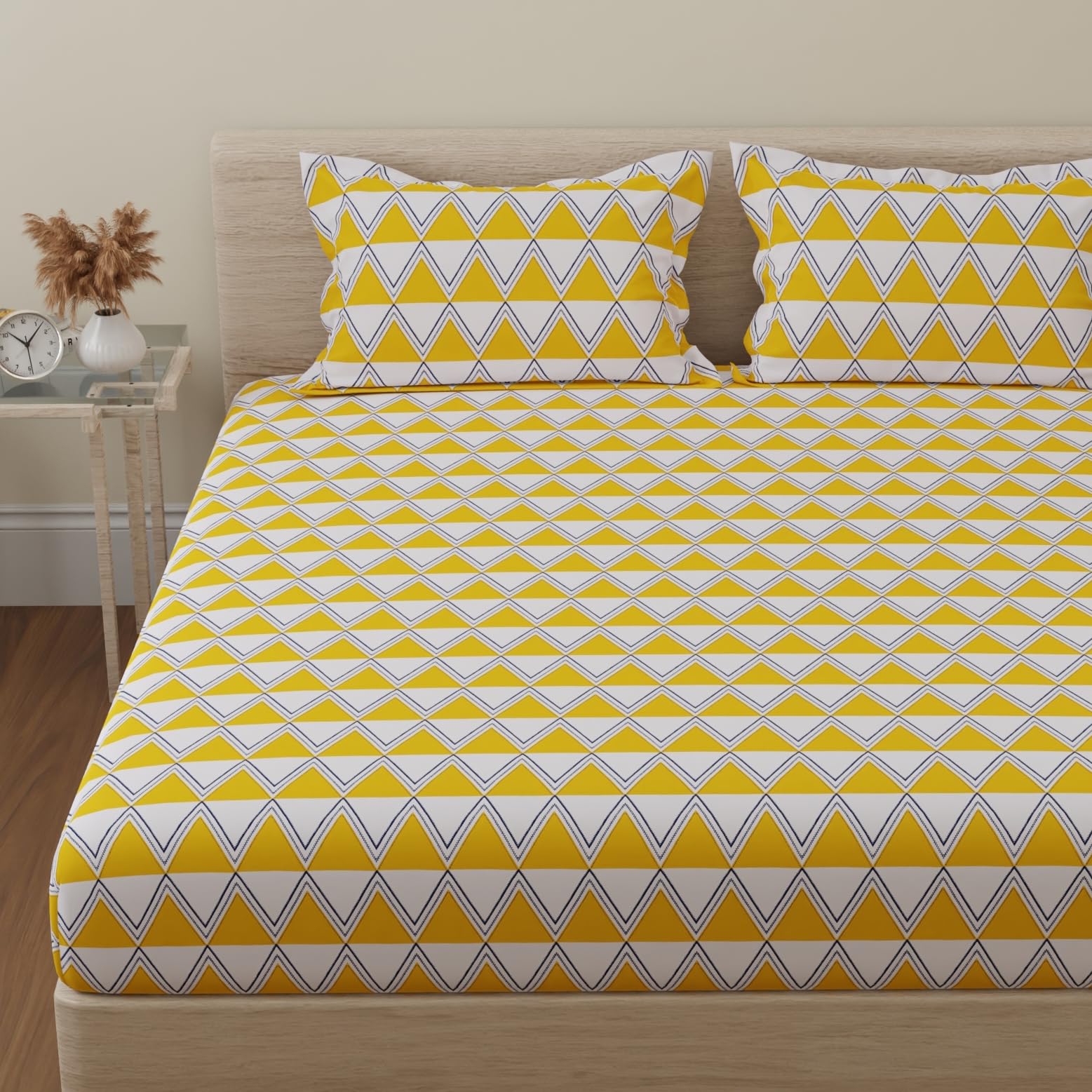 Huesland Cotton Fitted Sheet - Single Bed, Paisley Design -20