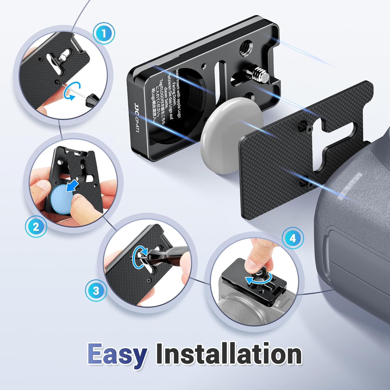 Camera Eyecup + Quick Release Plate for AirTag：Camera Eyecup with Quick Release Plate for AirTag