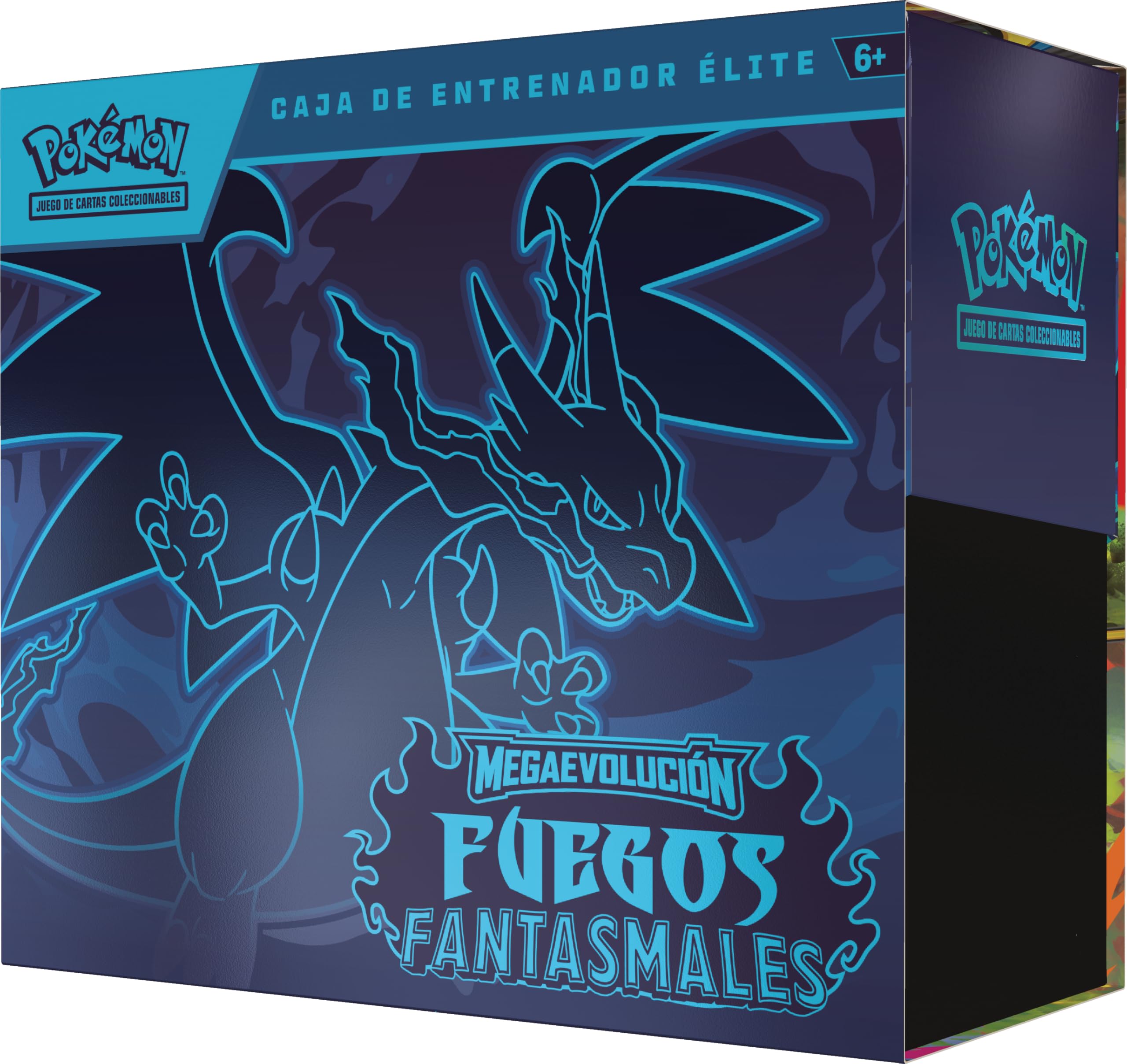 Pokémon: Caja de Entrenador Élite de Megaevolución-Fuegos Fantasmales de JCC Pokémon (1 Carta de promoción con ilustración expandida, 9 Sobres de Mejora y Accesorios prémium)