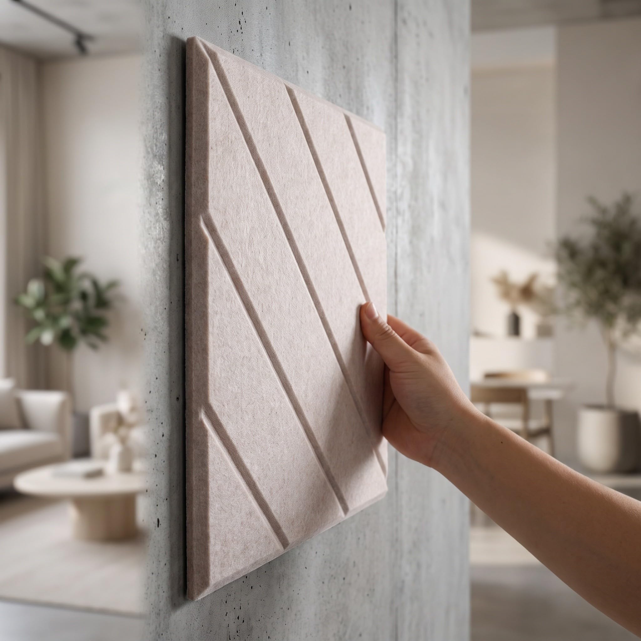 YARNOW 12 Pezzi Pannello Acustico Quadrato Autoadesivo 30cm Bianco per Sale
