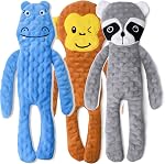 SHARLOVY Jouets de squeaky de chien Pas de farce 6 Pack Jouets pour chiens Jouets de chien pour petits chiens Jouet de chien durable Jouets à mâcher en peluche Jouets croustillants naturels pour les dents