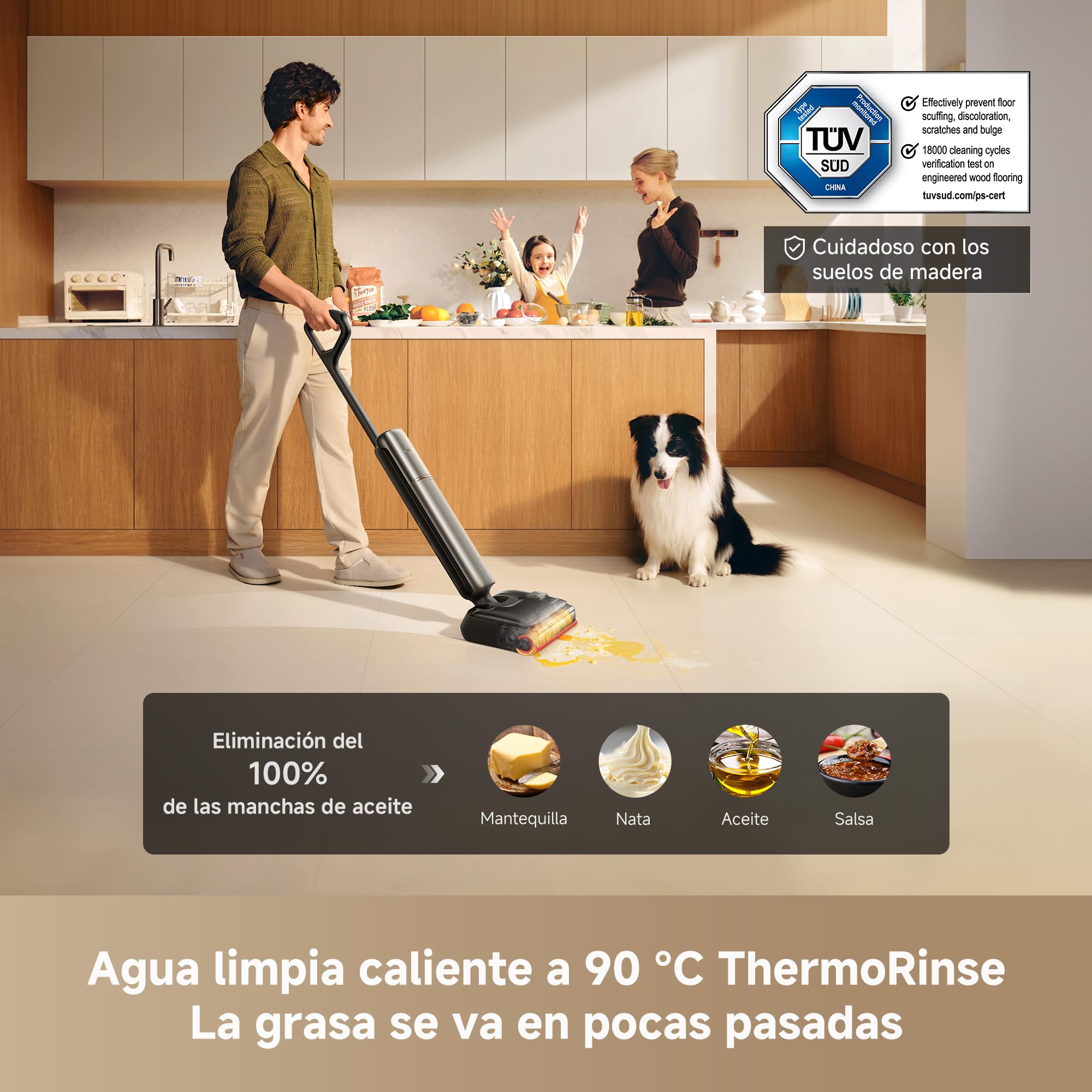 dreame T16 Pro Heat-A Aspirador en Seco y Húmedo Inteligente, Triple Borde