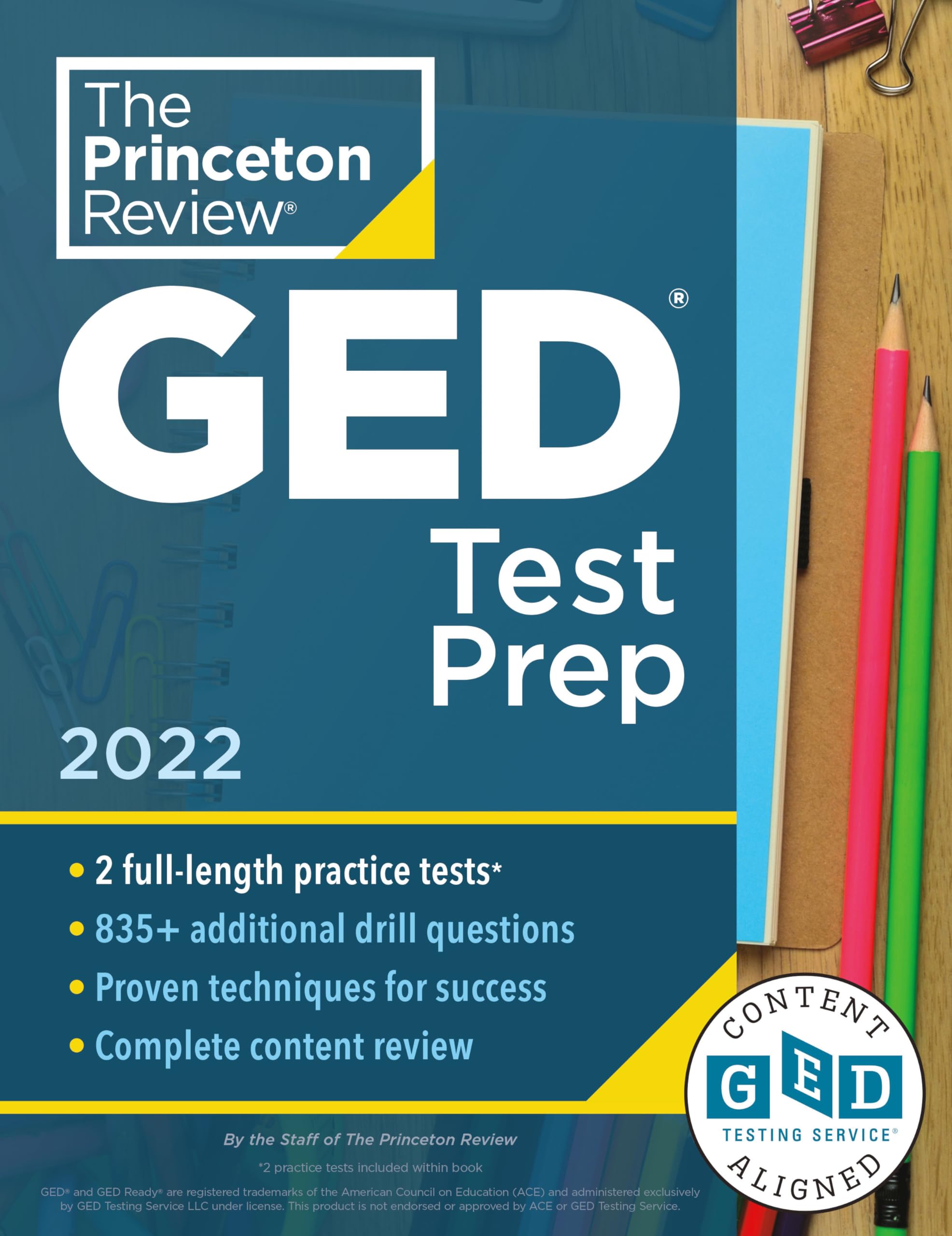 Princeton Review GED Test Prep, 2022: Practice Tests + Review & Techniques + Online Features (2022) (College Test Preparation)