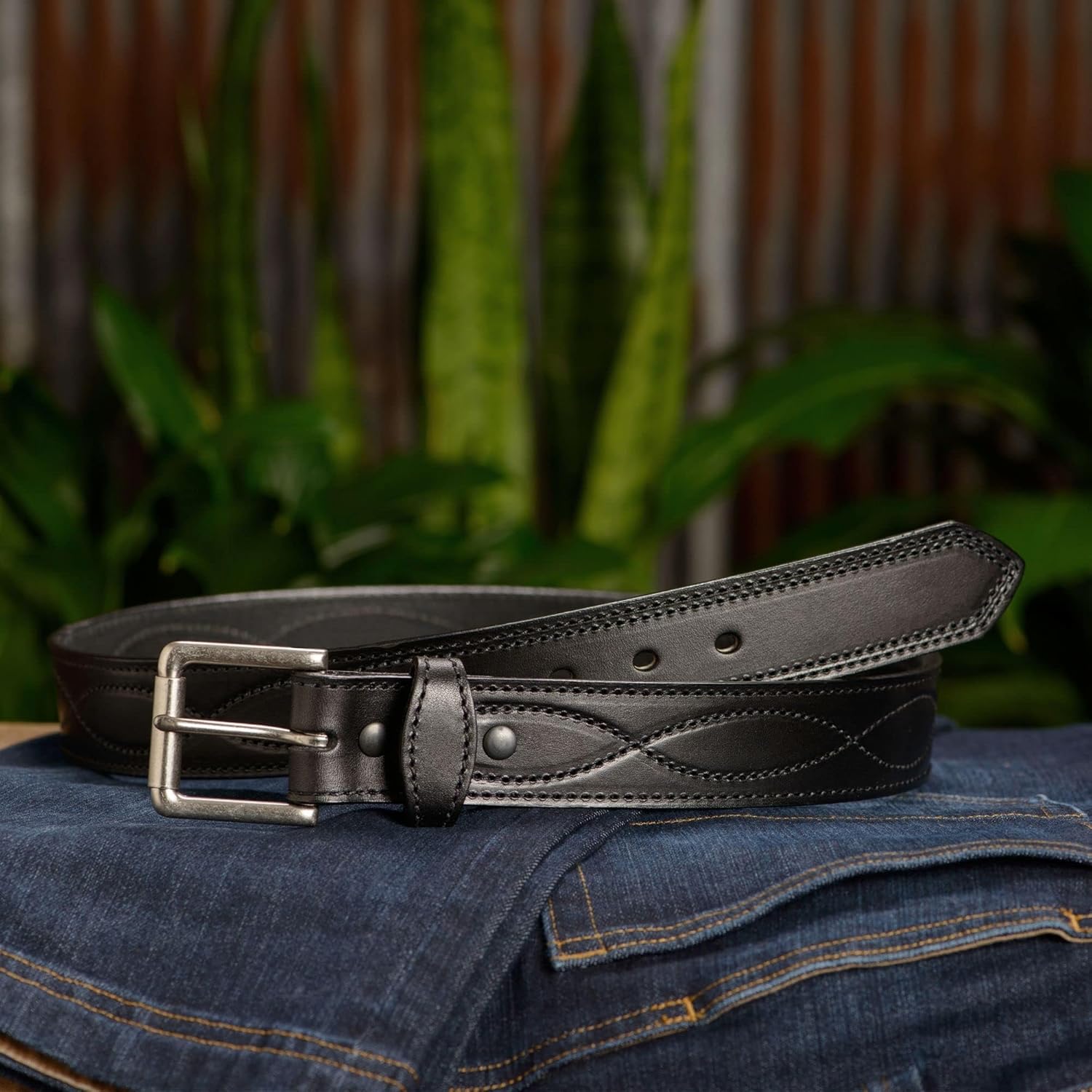 Bullhide Belts Mens Leather Belt for Work, Casual, Dress, 1.50" Wide - Image 3