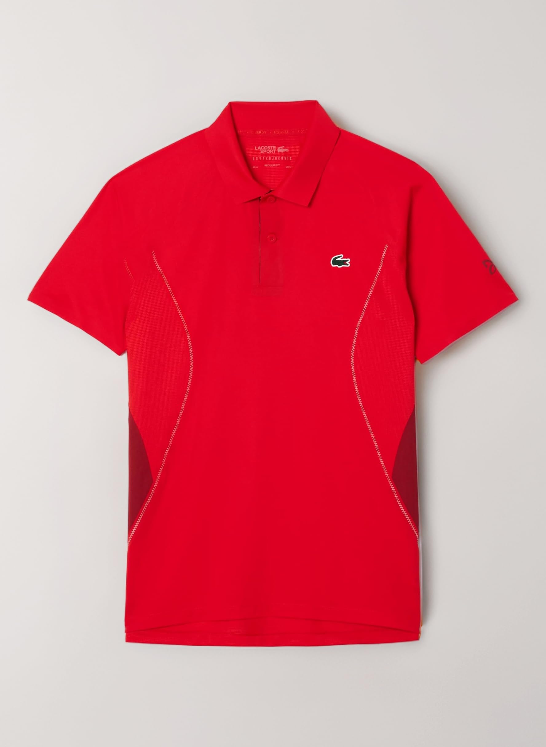 Mens Novak Djokovic Regular Tennis Polo Shirt (XXL) (Red)
