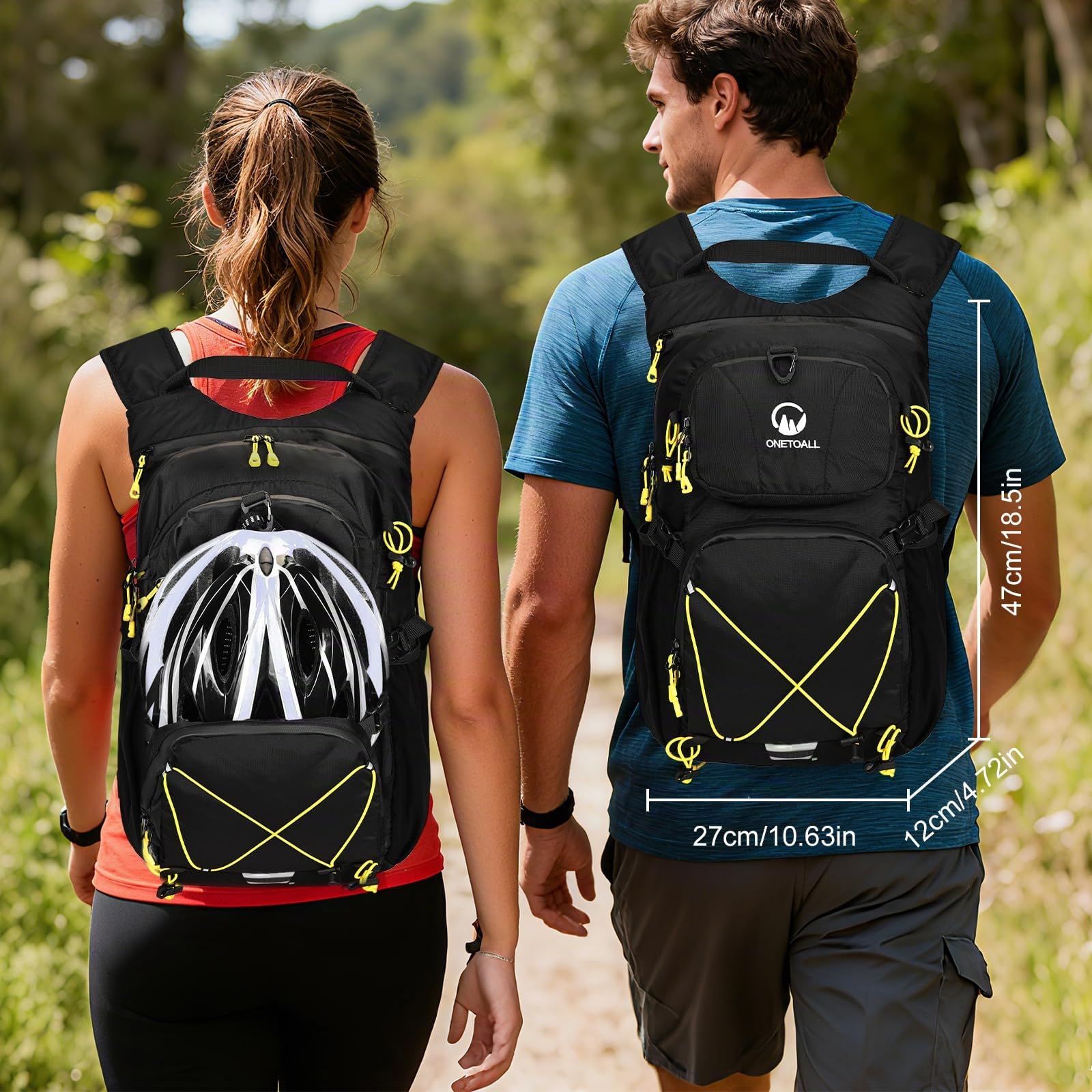 Mochila Hidratación con Bolsa de Agua 2L y Funda, Mochila Senderismo 20l Impermeable, Mochila Ciclismo Running Hombre Mujer Ligero para Bicicleta Montaña MTB Trekking Esquí Moto
