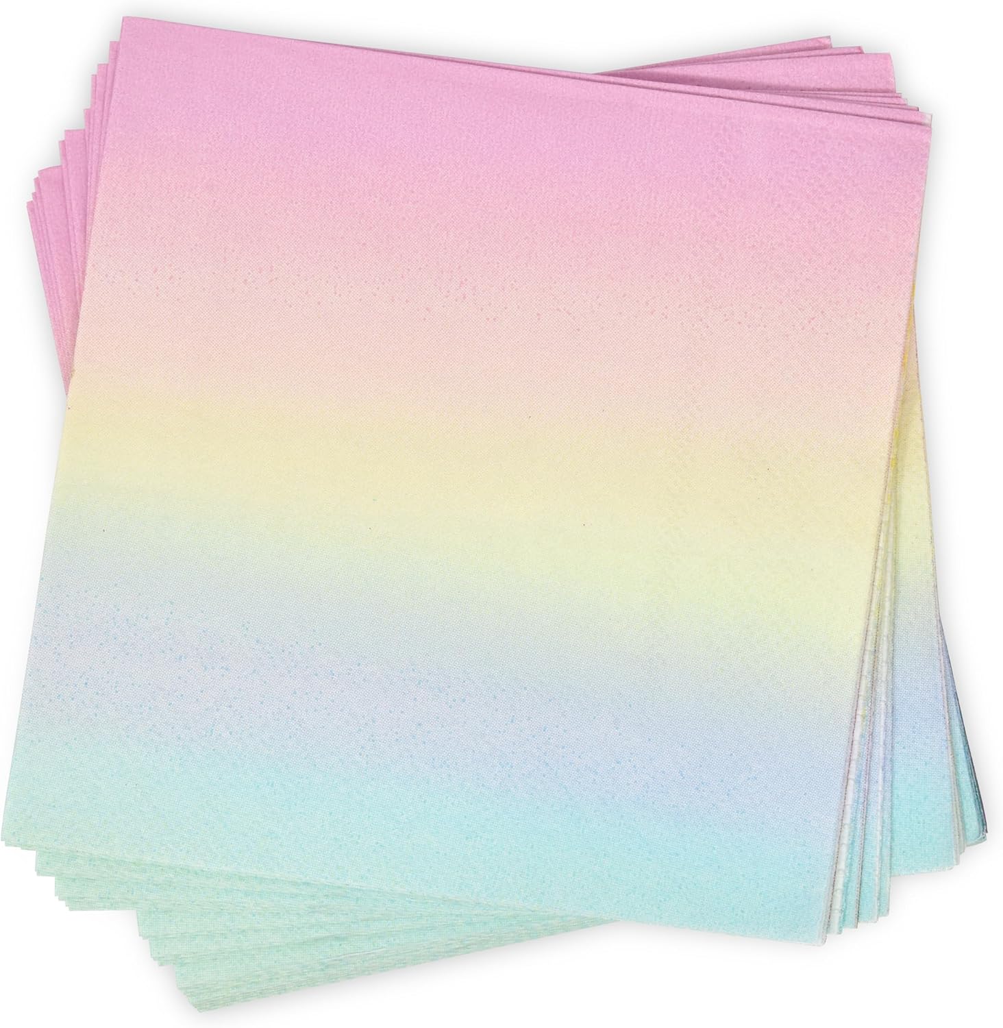 Gift Boutique 100 Count Pastel Rainbow Cocktail Beverage Napkins Disposable Paper Ombre Dessert Napkin for Summer Spring Birthday Party Supplies - Image 5