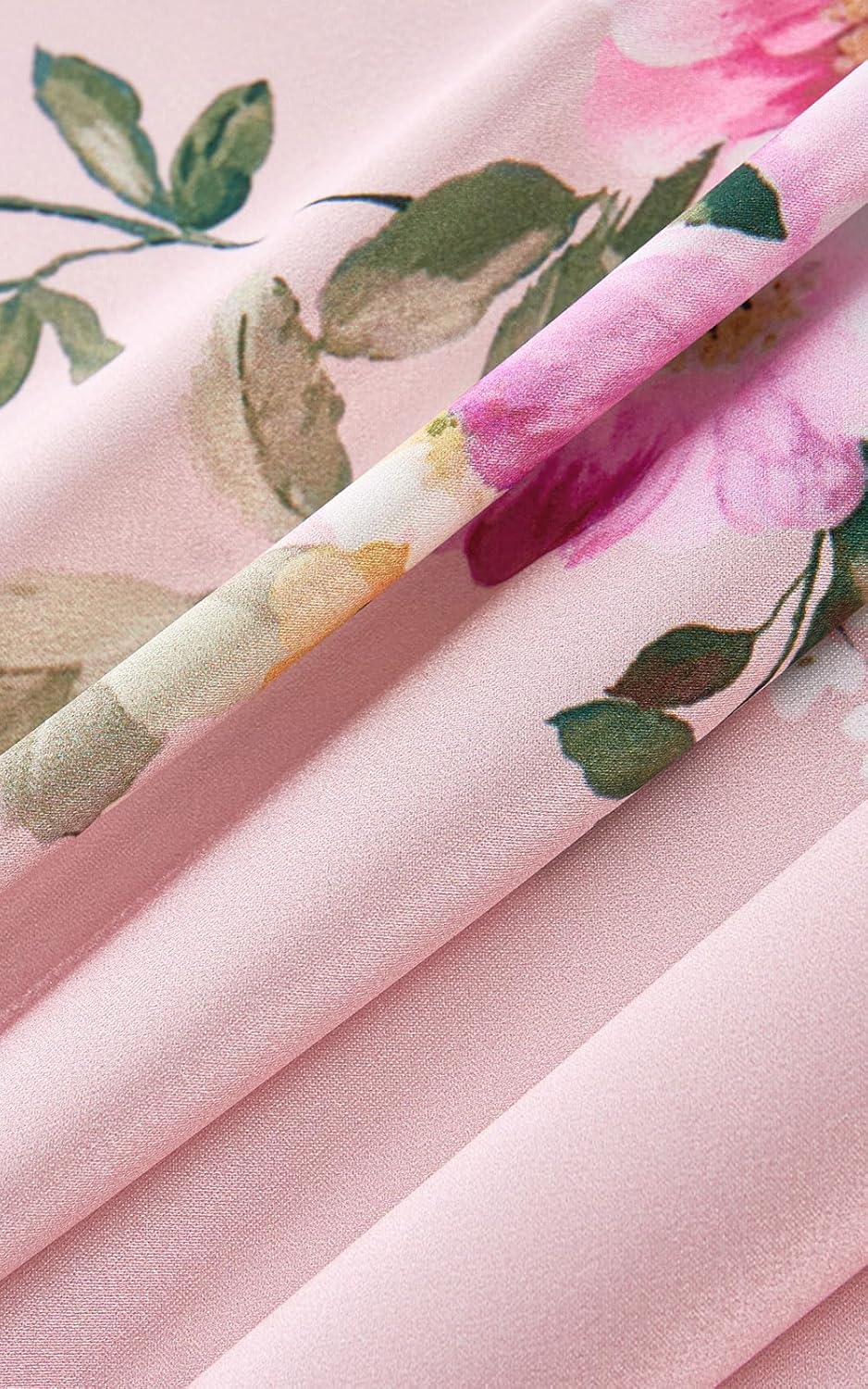 Women's Long Satin Robes Lightweight Silky Bathrobe Peacock and Floral Printed Wedding Party Dressing Gown - Image 4