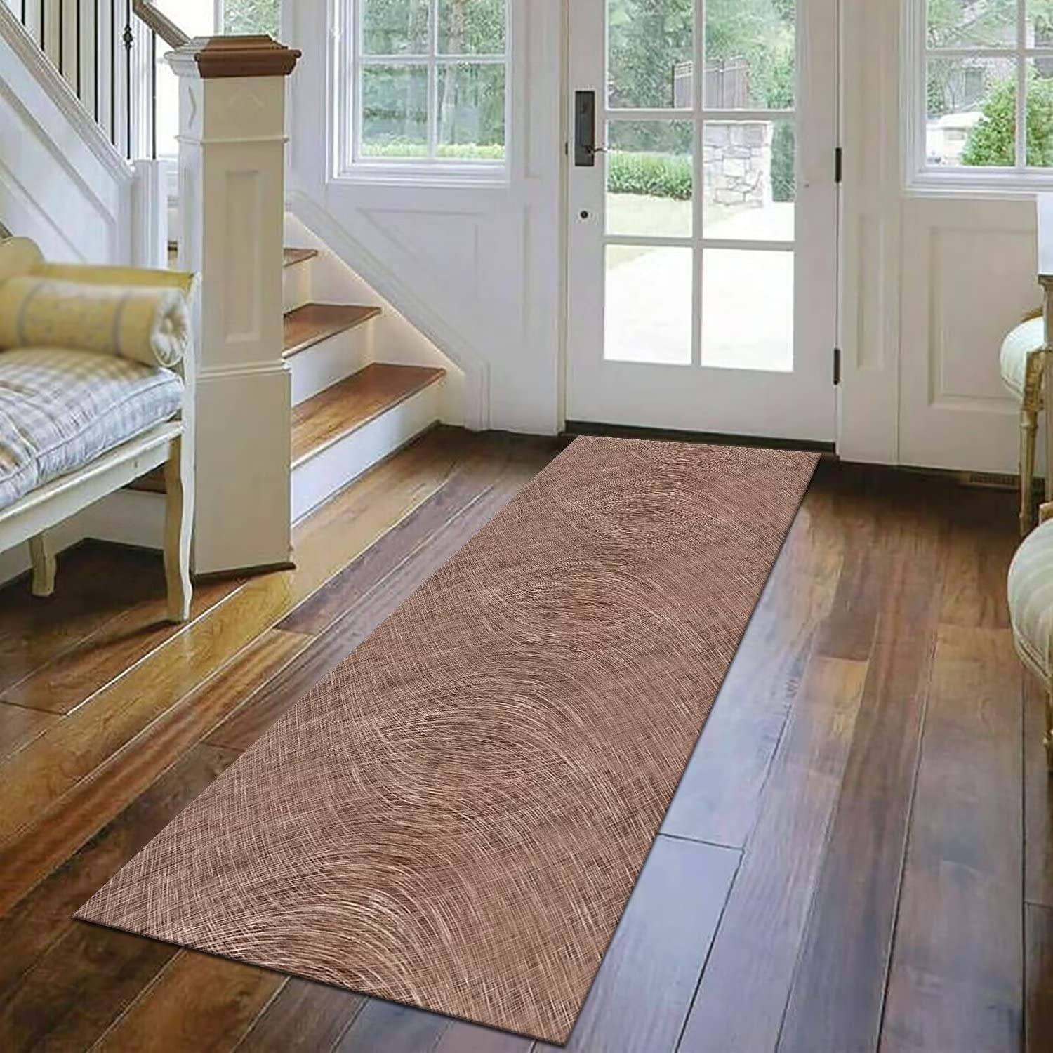 Tappeto a passatoia per cucina lungo e corridoio, antiscivolo, lavabile, con venature del legno 3D, 50 x 240 cm, venduto al metro, per porta d' ingresso, soggiorno, corridoio