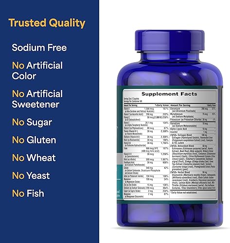 Miniatura 5 de Puritans Pride Ultra Woman 50 Plus - Cápsulas multivitamínicas con zinc 120 unidades color blanco