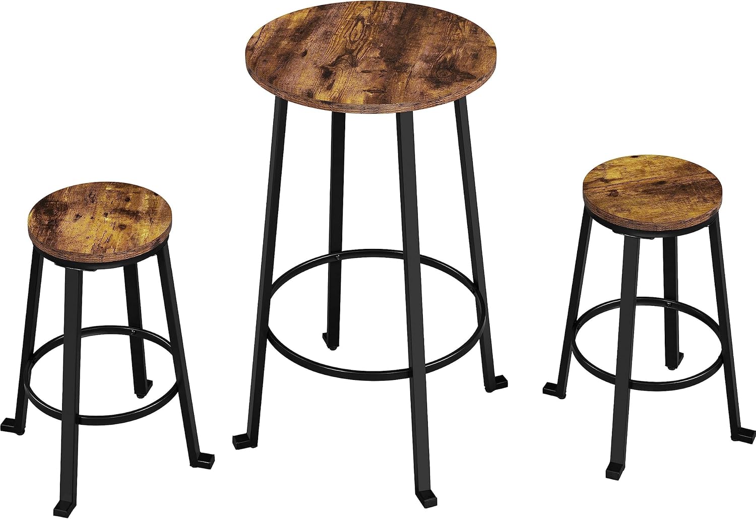 Yaheetech 3 Piece Bar Table Set Bar Table and Chairs Set