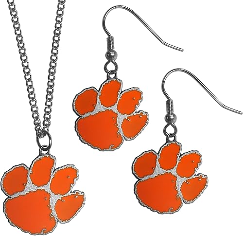 Siskiyou Sports NCAA unisex-adult Dangle Earrings and Chain Necklace Set