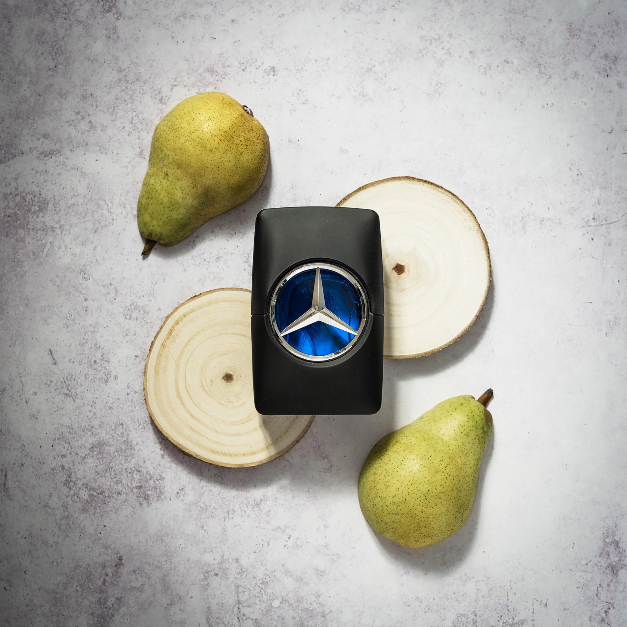 Zestaw upominkowy z napisem Mercedes-Benz, woda toaletowa dla mężczyzn, żel pod prysznic i perfumy dla mężczyzn, nuty zapachowe gruszki i cedru, 3 sztuki