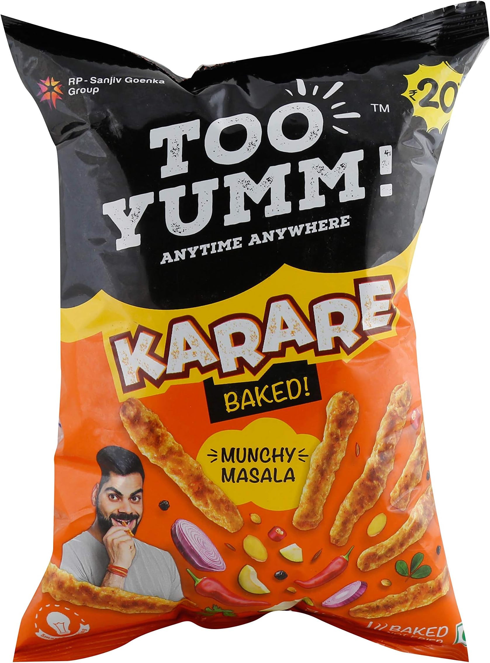 Epiken Fresh Produce Too Yumm Karare Chips - Munchy Masala, Vegetable Chip, 75 Gram