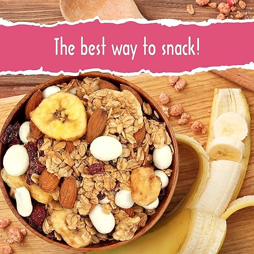 Miniatura 8 de Sunkist Breakfast Blend Trail Mix - Combinación de frutas y nueces, bajo en sodio, aperitivo sin gluten con granola, almendras, arándanos, pasas de