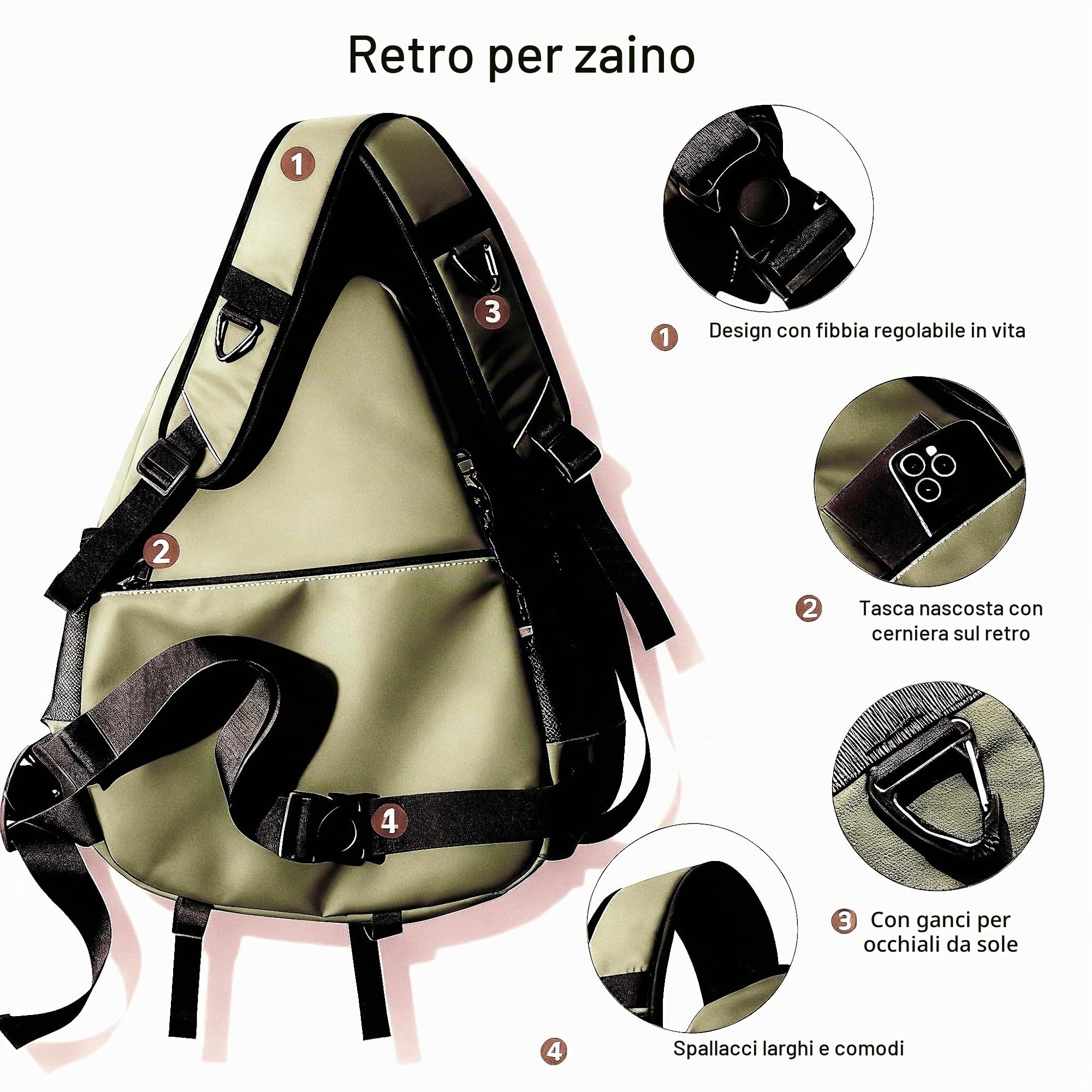 Borsa a Tracolla Uomo Multiuso, Leggera e Impermeabile, Grande Capacità per Viaggio, Lavoro e Outdoor, verde