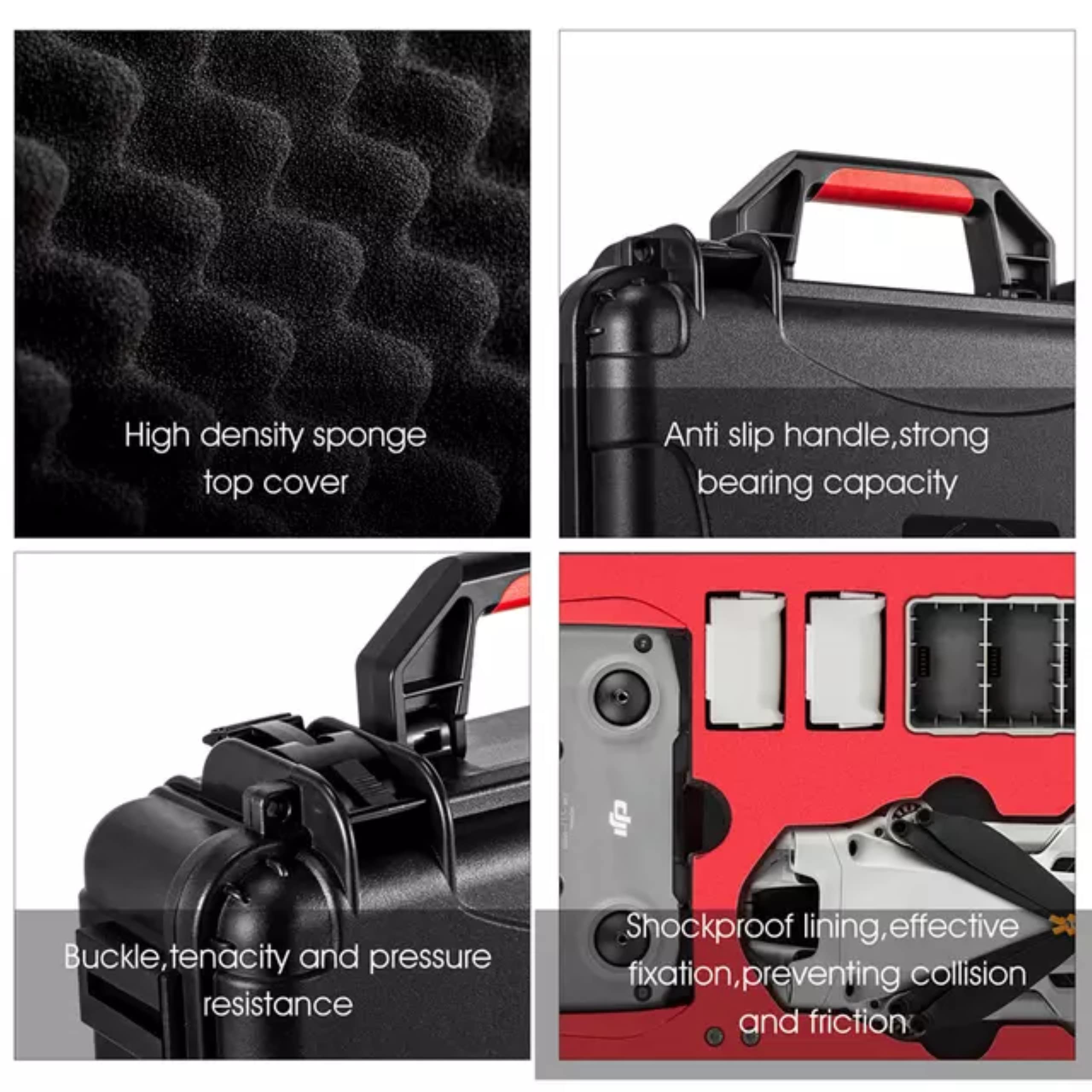 Water Proof Hard Shell Carry Case for DJI Mavic Mini 4 Pro Drone /DJI Mini 4 / Dji MINI 3, 3 PRO (for DJI RC 2/ RC-N1/Dji RC) anti-DUST Double Layered Storage Travel Box-Fits Combo,Tablet,Landing Pad 4
