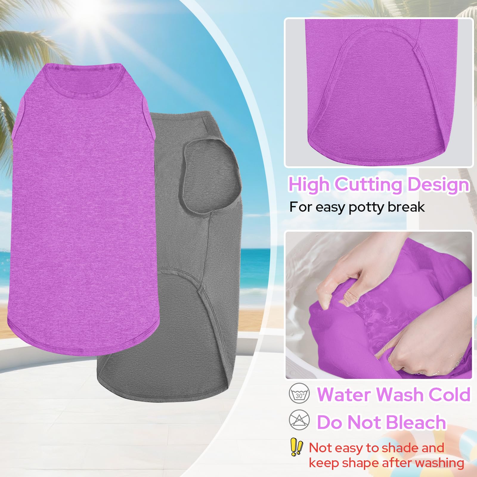 Hundeshirt Mit D-Ring – Kühlende Sommerweste Für Kleine Hunde, ärmellos, Größe XS Für 0,5-1,5 Kg