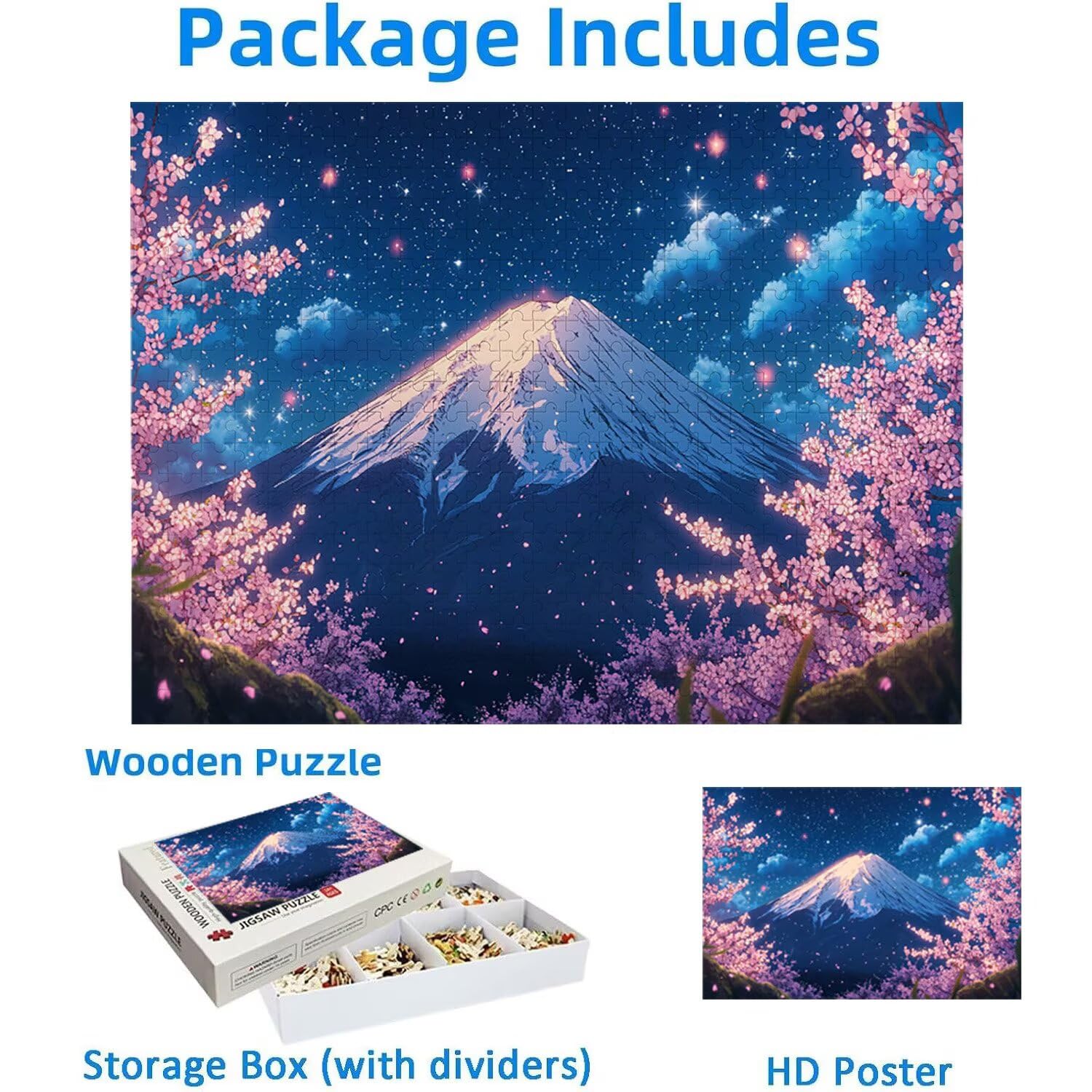 Puzzle 1500 sztuk Puzzle dla dorosłych 87 x 57 cm gra edukacyjna prezenty dla dorosłych i dzieci od 14 lat, kreatywny prezent na relaks - (Japońska góra Fuji) x-695