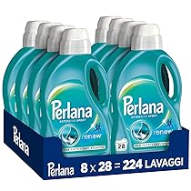 Perlana Detersivo Sport (8 confezioni da 28 lavaggi), Detersivo lavatrice liquido per tutti i capi sportivi, Detersivo capi sportivi per rimuovere i cattivi odori e mantenere l’elasticità