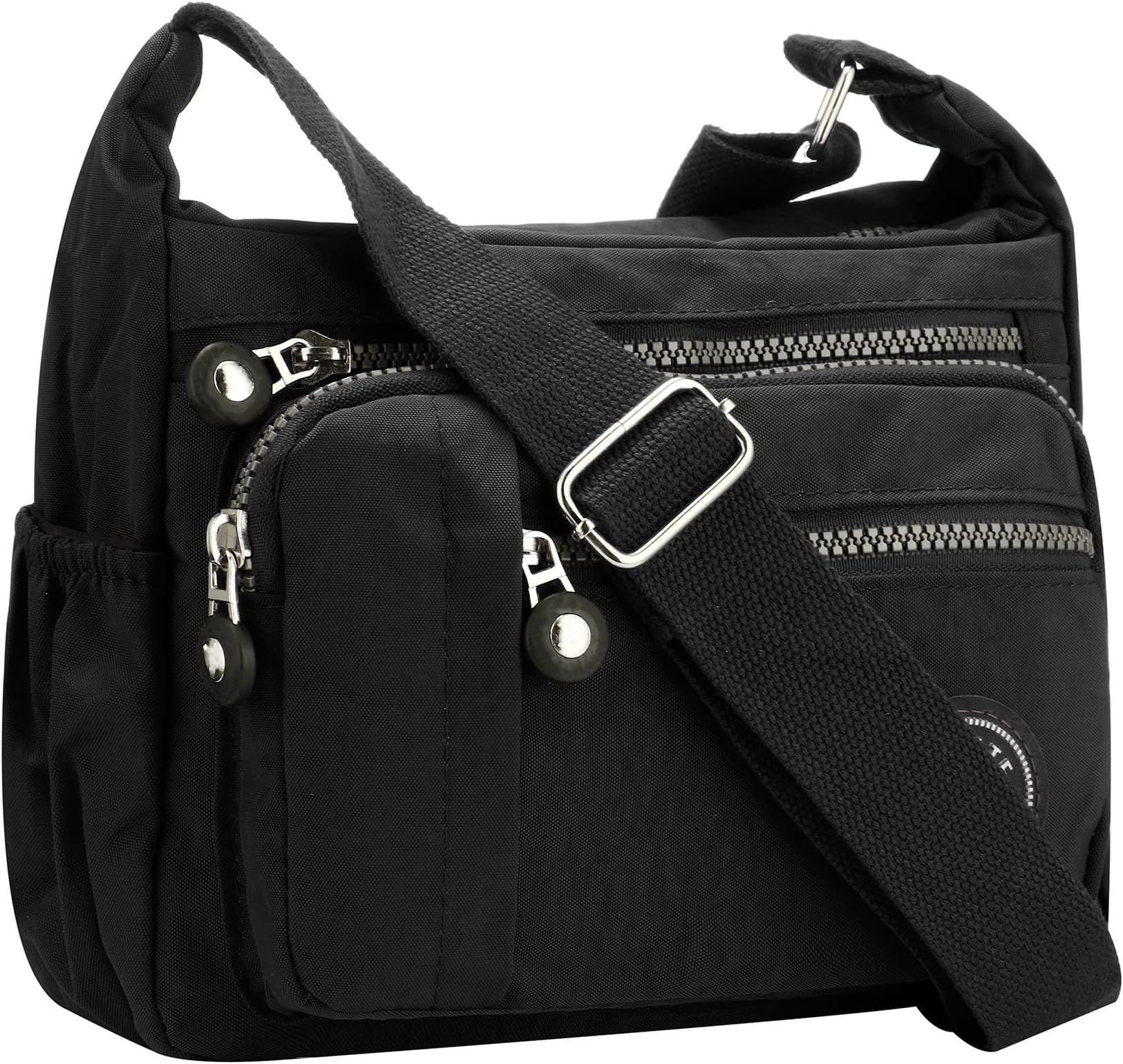 Womens Multi Pocket Casual Cross Body Bag Travel Bag Messenger Handbag for Shopping Hiking Daily Use