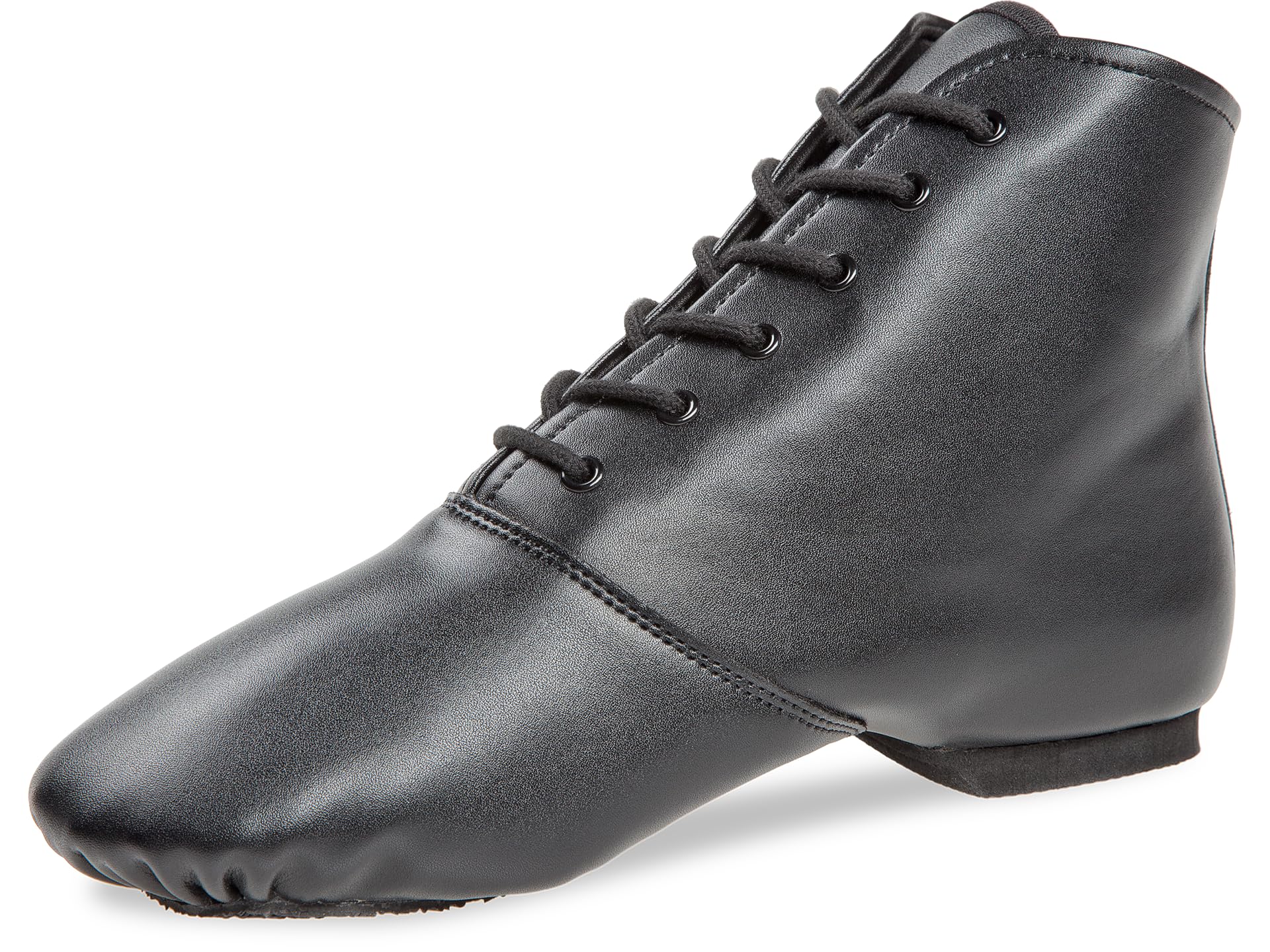 Diamant Step Gardestiefel 6-Loch Unisex Gardeschuhe Geteilte Sohle schwarz Lederimitation