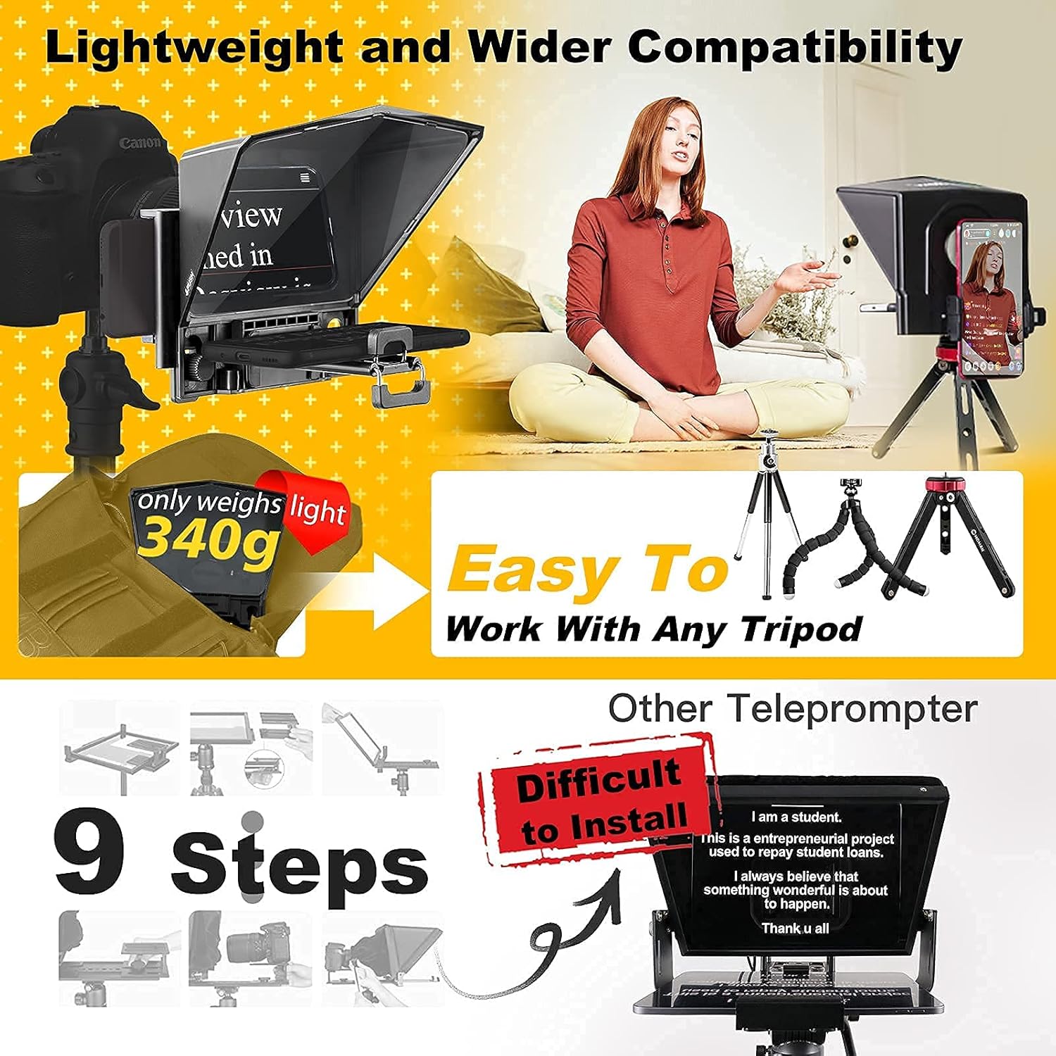 Up To 40% OFF 【Desview Authorized】 Desview T2 Phone Teleprompter & Protective Cover, Portable Teleprompters Kit with Beam Split 70/30 Glass & Remote Control for Phone Camera, Desview-T2-Phone-Teleprompter Up To 40% OFF 【Desview Authorized】 Desview T2 Phone Teleprompter & Protective Cover, Portable Teleprompters Kit with Beam Split 70/30 Glass & Remote Control for Phone Camera, Desview-T2-Phone-Teleprompter